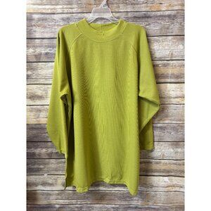 Roamans Lime Green 1X Top‎ Long Sleeve Casual Womens Shirt